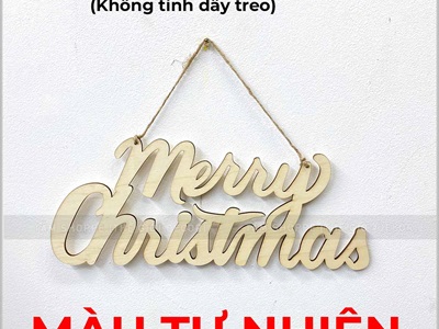 Chữ Merry Christmas 35x14cm [Bằng gỗ - Nhiều màu] CHUGO-18